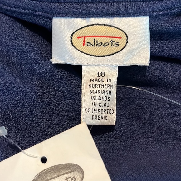 Talbots Women dress Size 16 Blue Wool Blend Button Down A Line Long Sleeve Dress - Picture 10 of 12